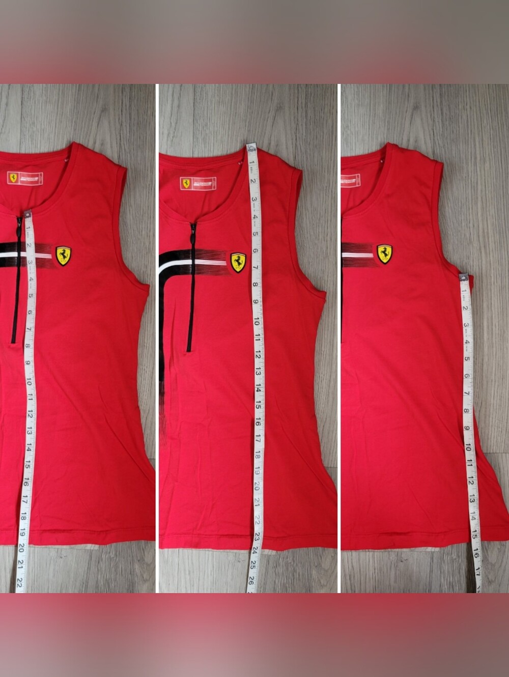 Scuderia Ferrari Official Project Red Sleeveless Zipper Front Tank Top, Small - Picture 5 of 11